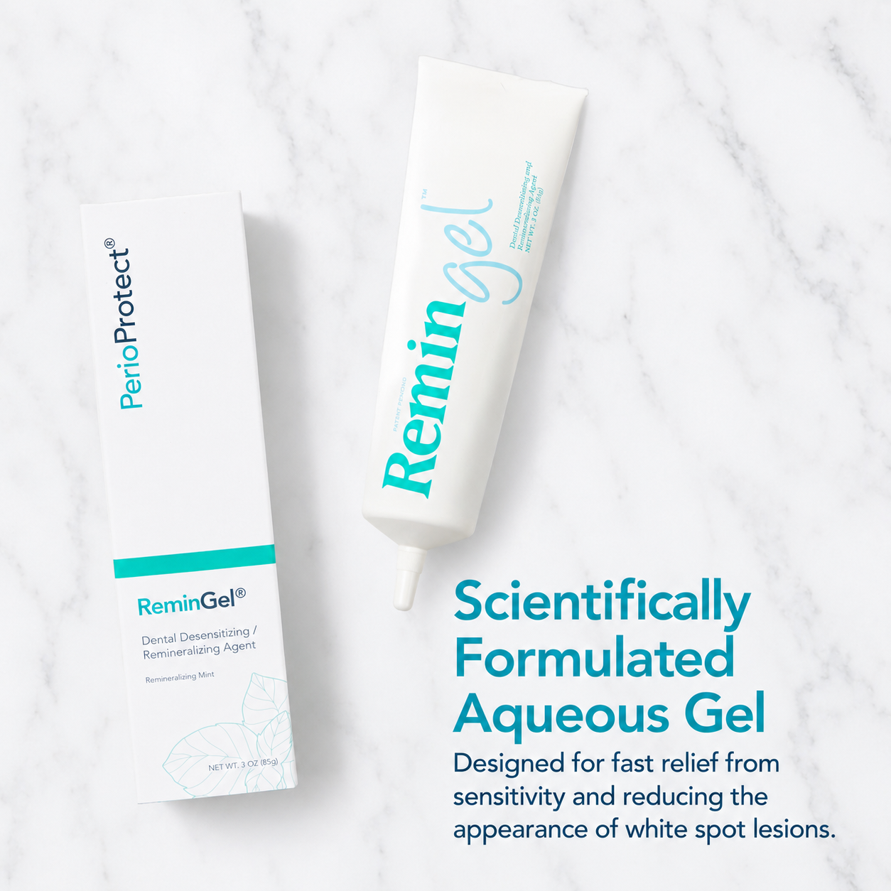 ReminGel - Scientifically Formulated Aqueous Gel - Designed for fast relief from sensitivity and reducing the appearance of white spot lesions.
